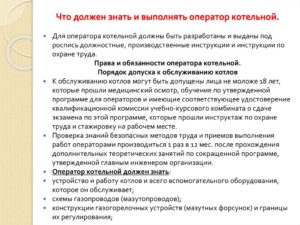 Должностная инструкция истопника котельной на дровах