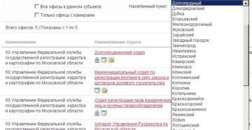 Росреестр офисы и приемные московской области