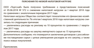 Причины низкой налоговой нагрузки производителя
